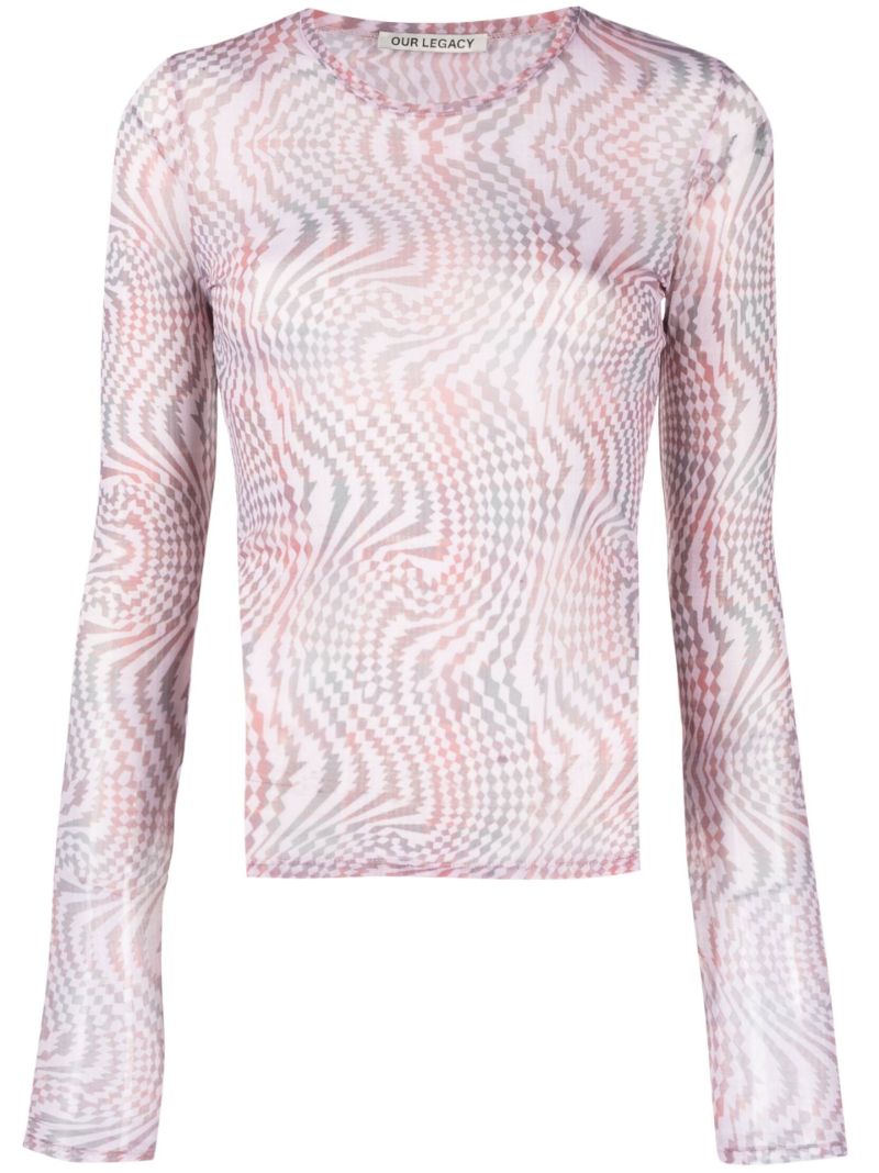 Pink Hypnosis Tartan Top