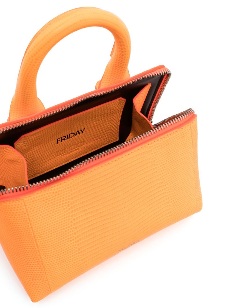 Orange Friday Mini Leather Top Handle Bag