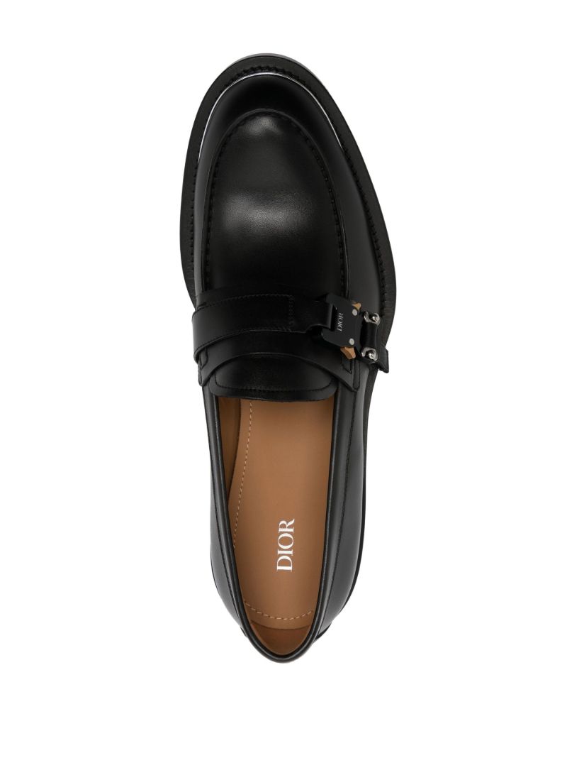 Black Evidence Leather Loafers