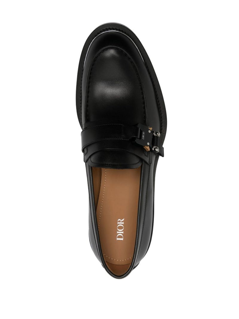 Black Evidence Leather Loafers