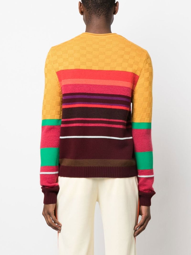 Yellow Stripe Knitted Sweater