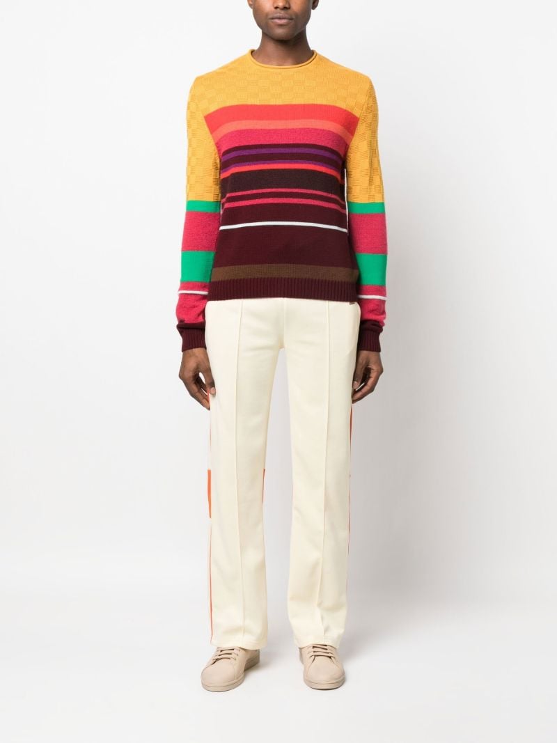 Yellow Stripe Knitted Sweater