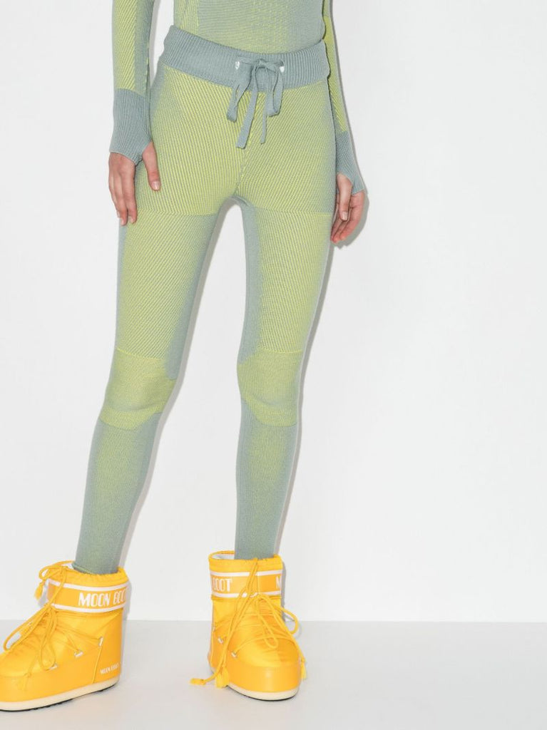 Green Knitted Ski Trousers