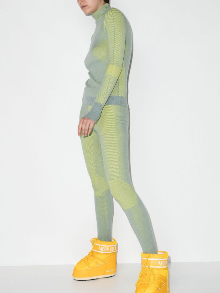 Green Knitted Ski Trousers