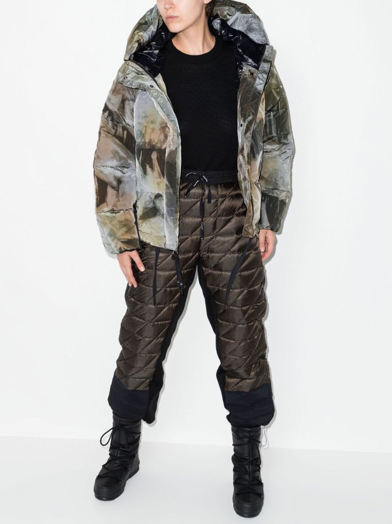 Green and Grey Padded Ski Jacket