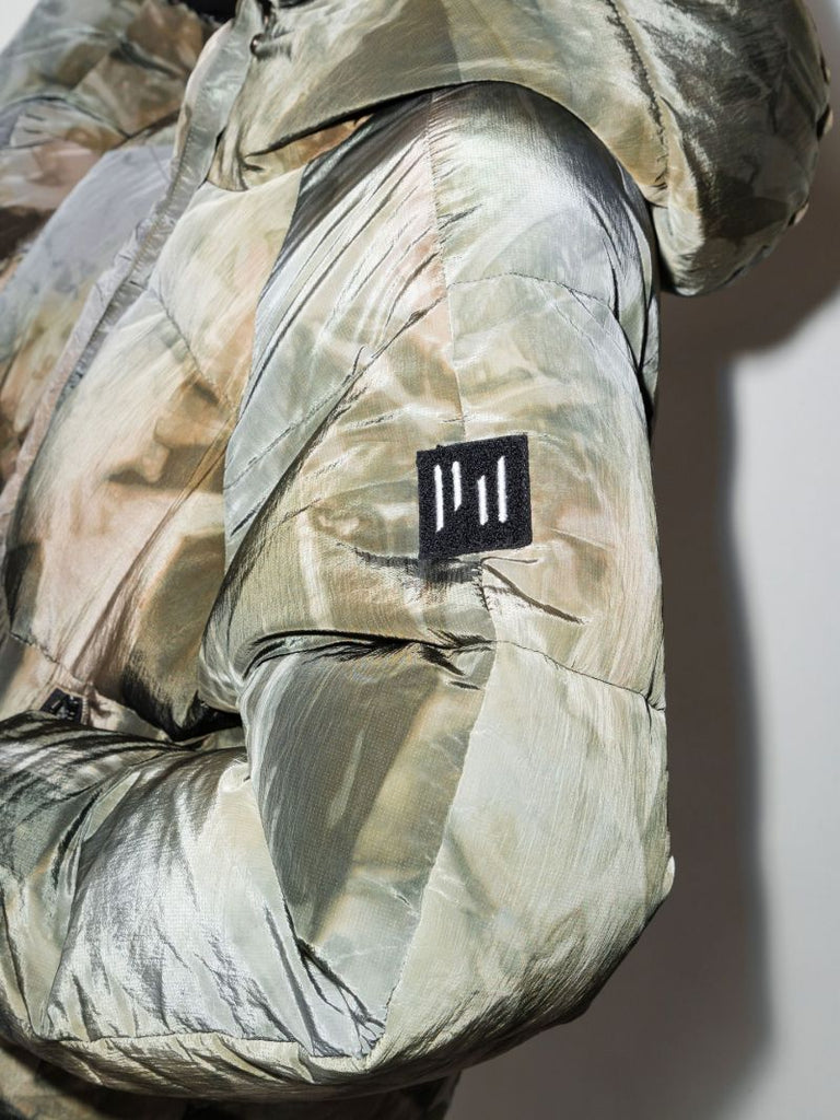 Green and Grey Padded Ski Jacket