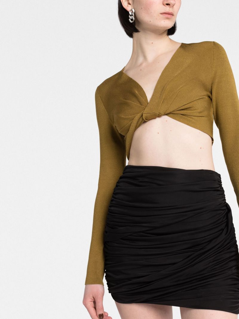 Black Sabile Ruched Mini Skirt