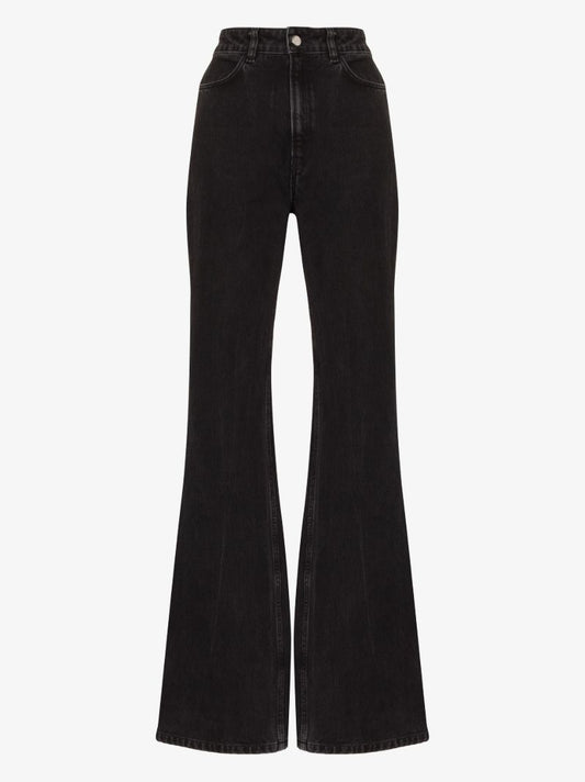 Black Sunda Flared Denim Jeans