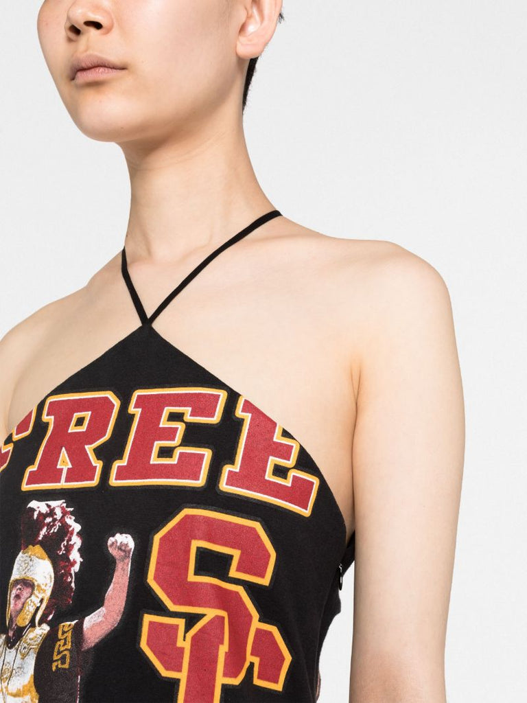 Black Macrame Halterneck Dress