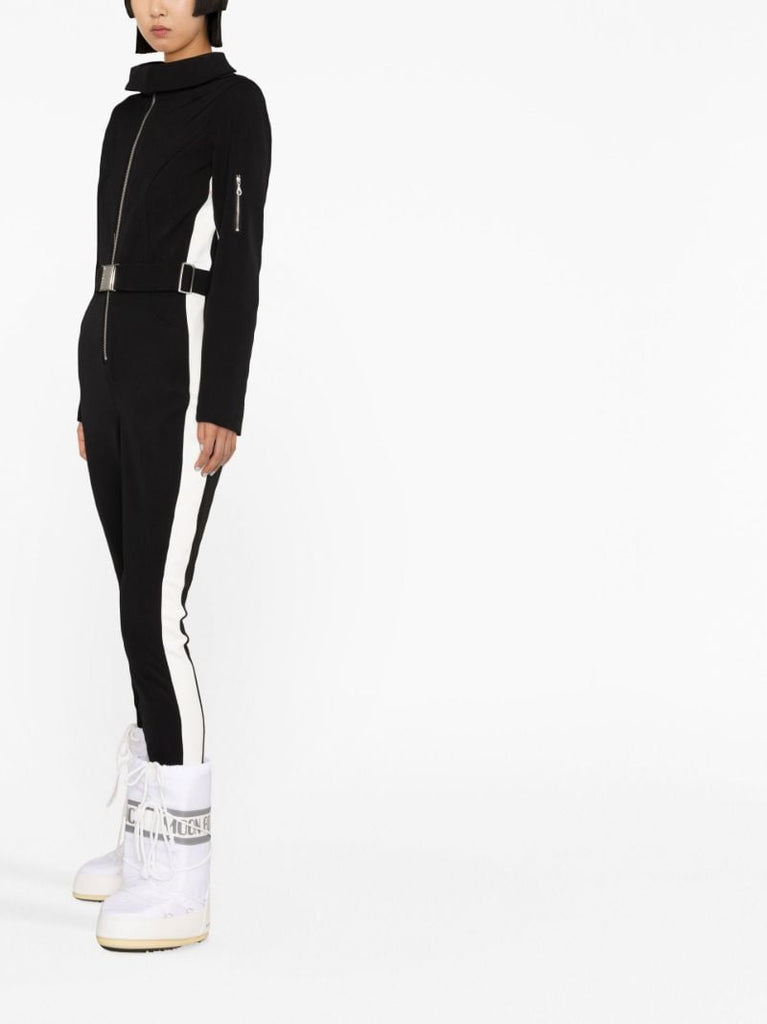 Black Side Stripe Ski Suit