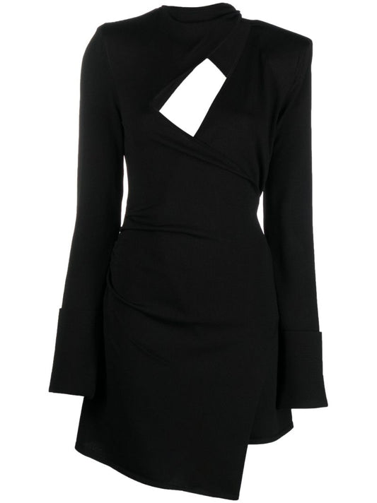 Black Cata Cut-out Mini Dress