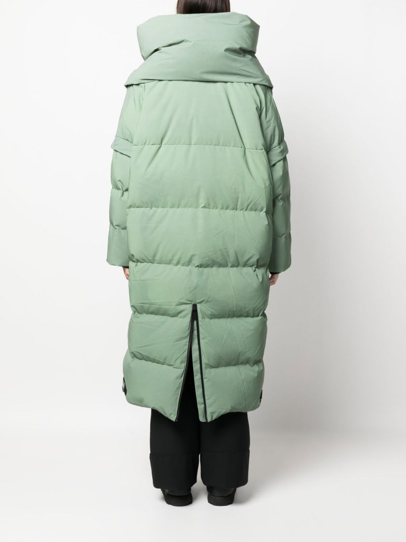 Green Kitty Wrap Puffer Coat