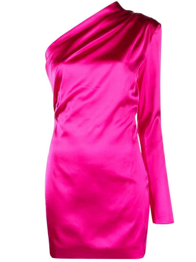 Pink Charras One-shoulder Mini Dress
