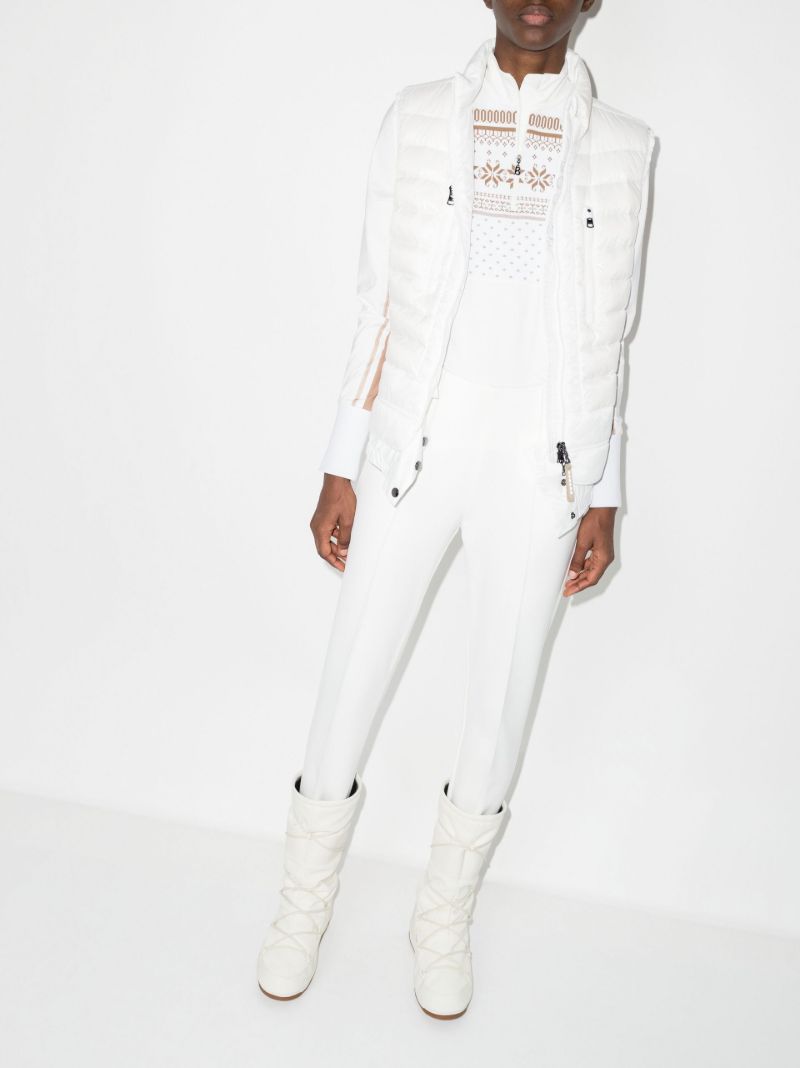 White Elaine Stirrup Ski Leggings
