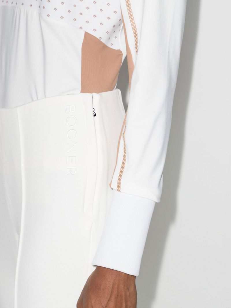 White Elaine Stirrup Ski Leggings