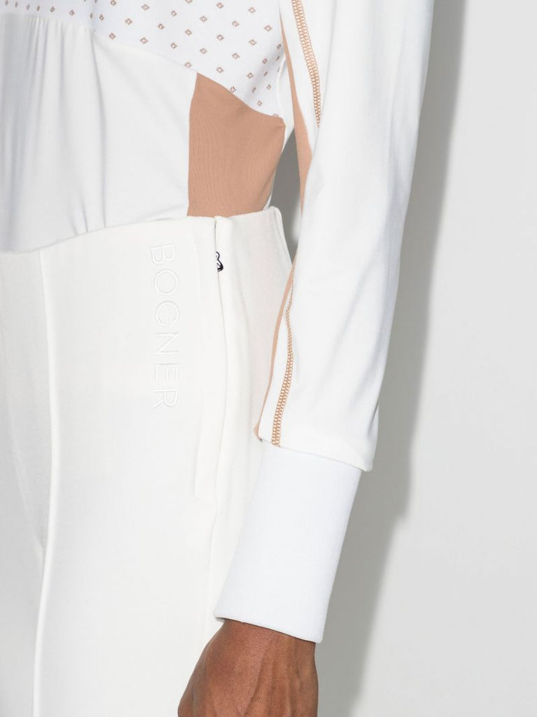 White Elaine Stirrup Ski Leggings