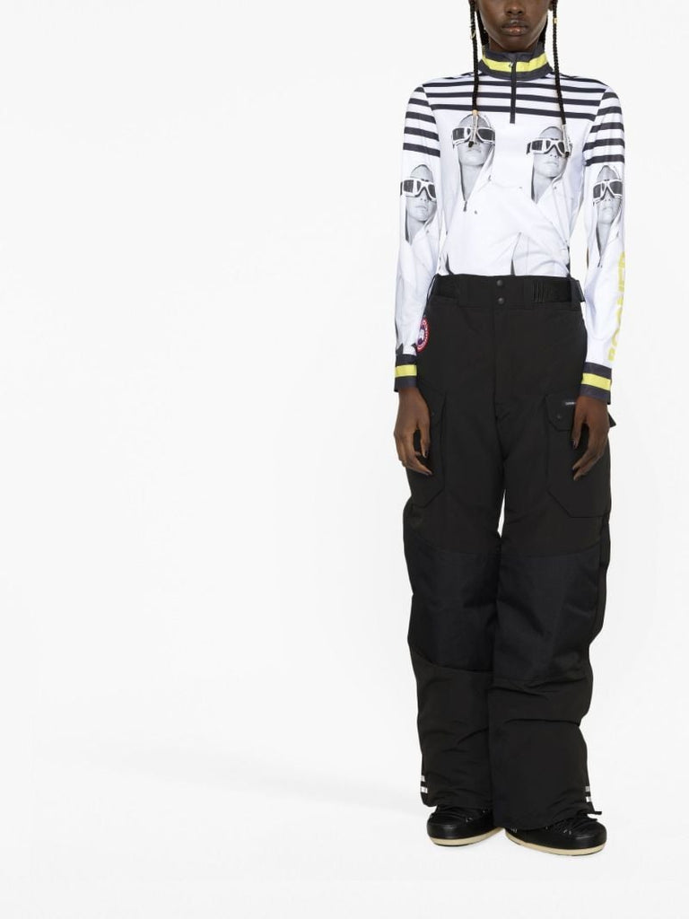 White Beline Base Layer Ski Top