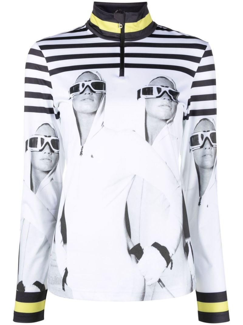 White Beline Base Layer Ski Top