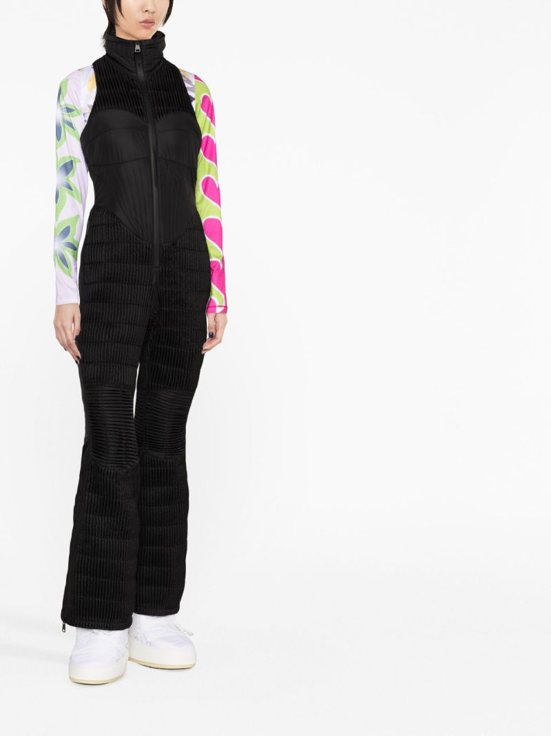Black Quilted Ski Jumpsuit