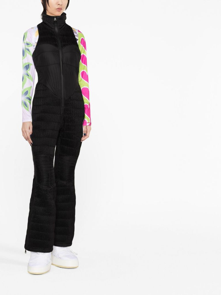 Black Quilted Ski Jumpsuit
