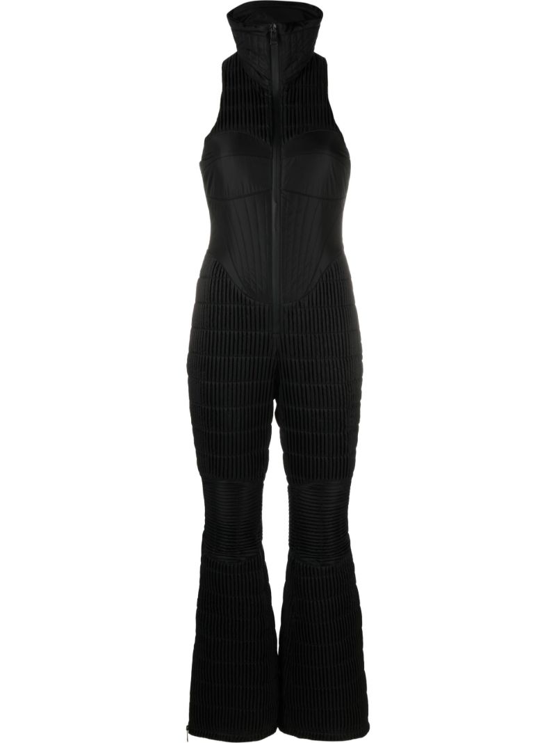 Black Quilted Ski Jumpsuit