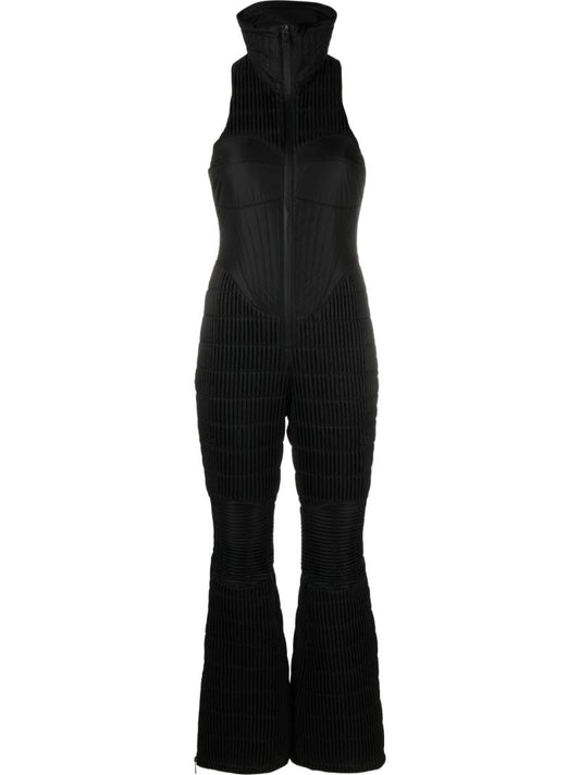 Black Quilted Ski Jumpsuit