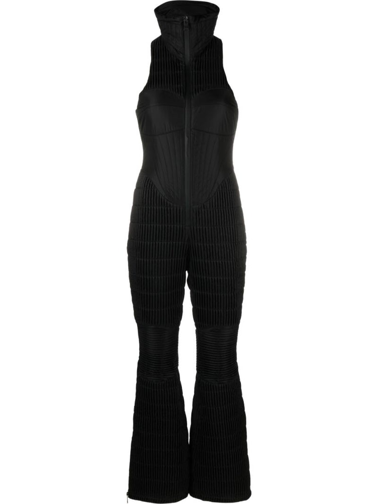 Black Quilted Ski Jumpsuit