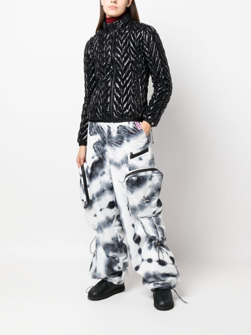 Black Chevron-quilted Ski Jacket
