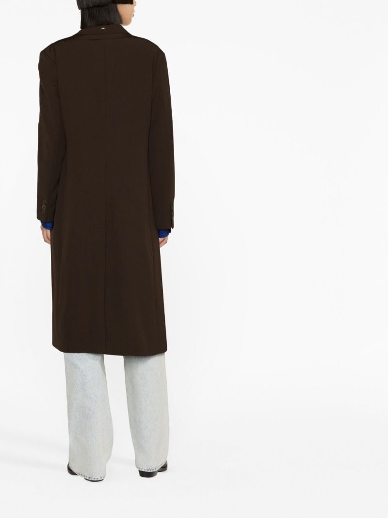 Brown Double-breasted Wool Coat