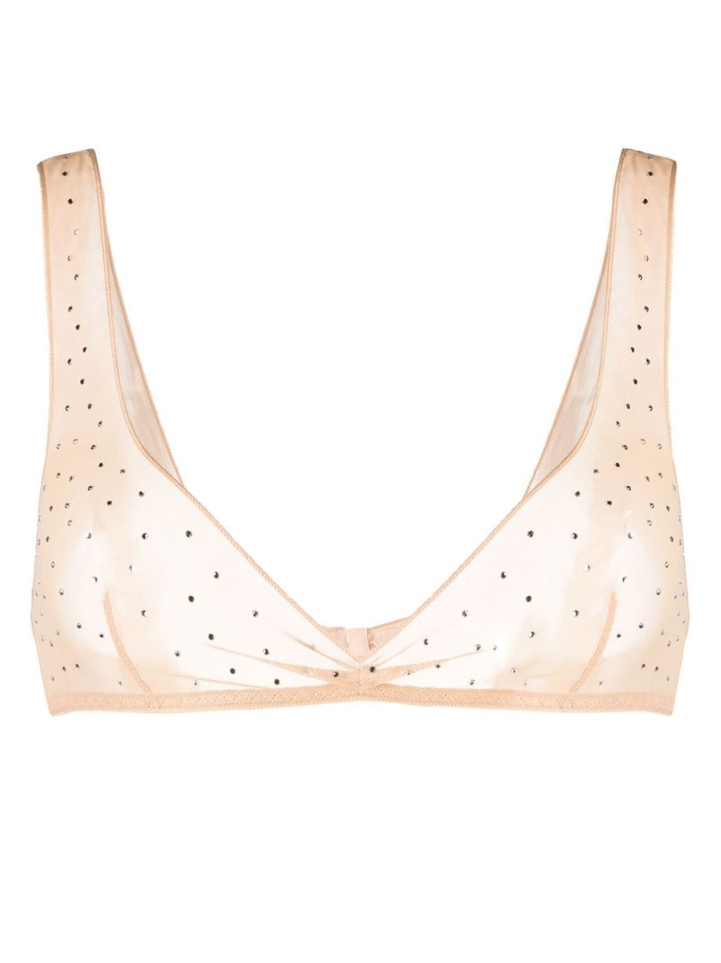 Neutral Gem Mesh Bralette