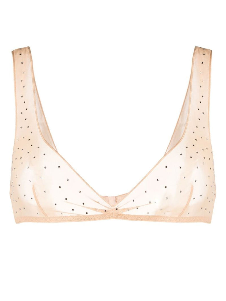 Neutral Gem Mesh Bralette