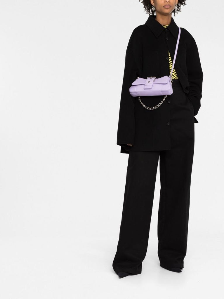 Purple Lindsay Small Leather Shoulder Bag