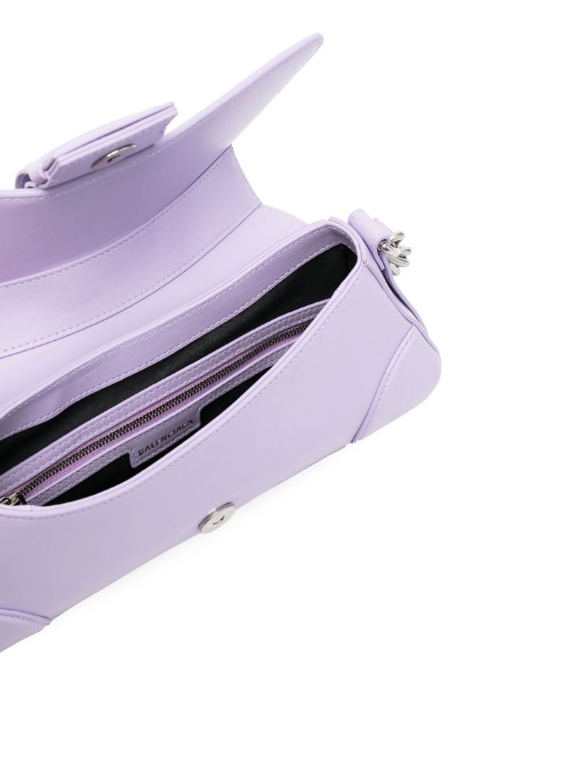 Purple Lindsay Small Leather Shoulder Bag