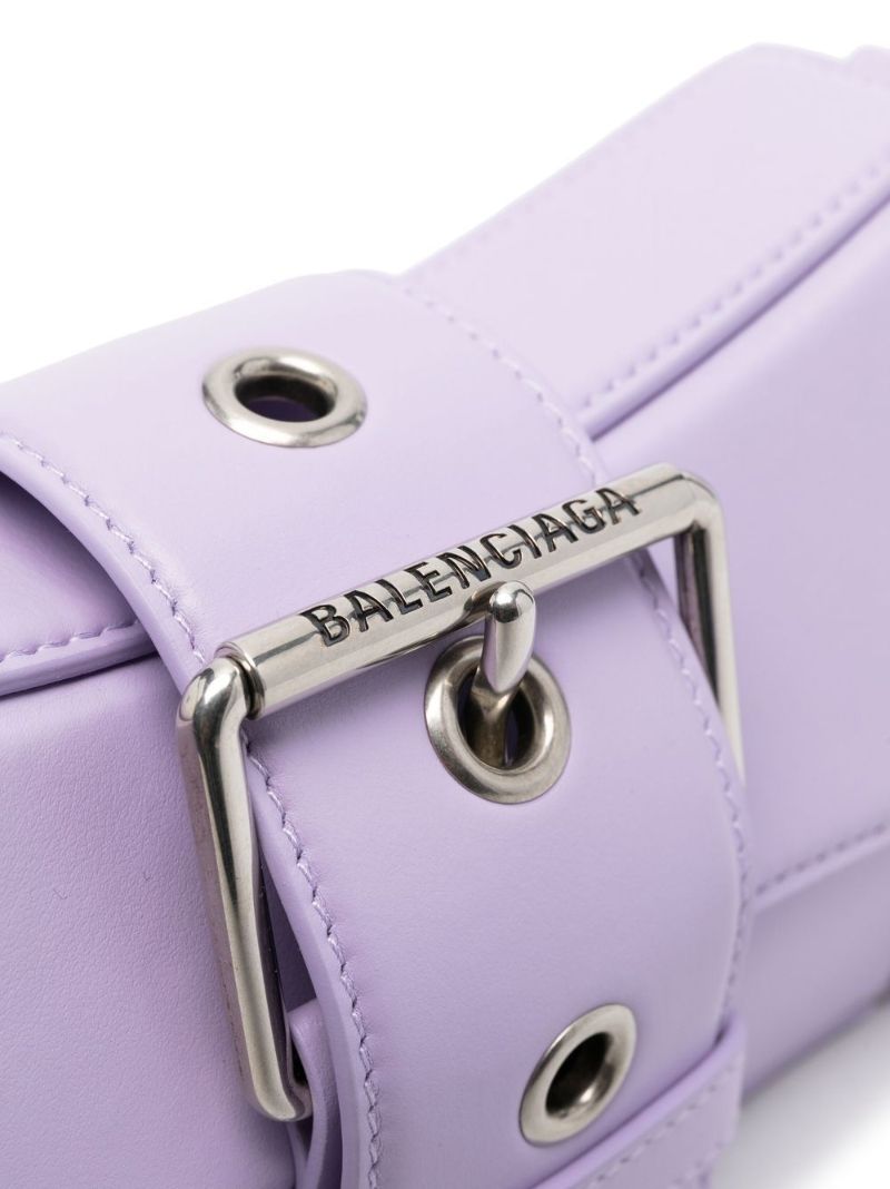 Purple Lindsay Small Leather Shoulder Bag