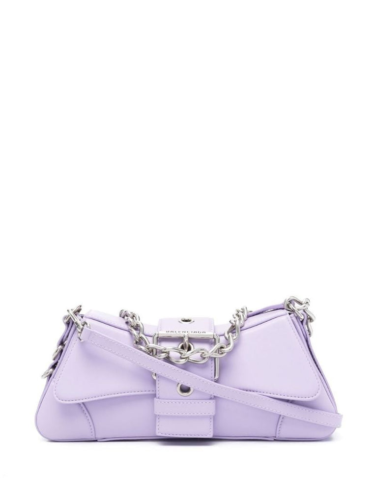 Purple Lindsay Small Leather Shoulder Bag