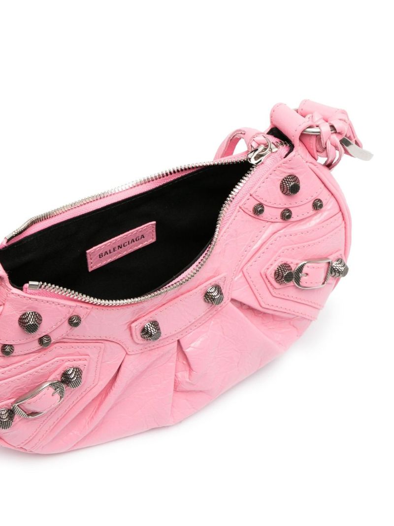 Pink Le Cagole Xs Leather Shoulder Bag