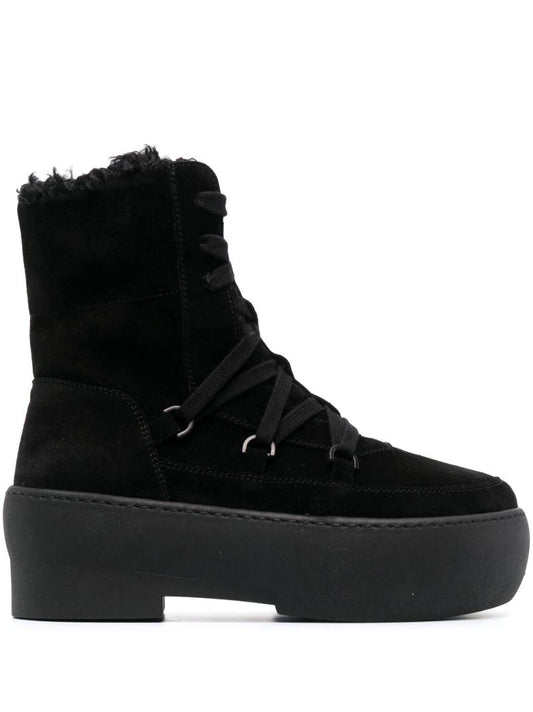 Black Gia 24 Suede Ankle Boots
