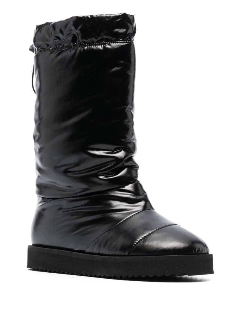 Black Gia20 Quilted Knee-high Boots