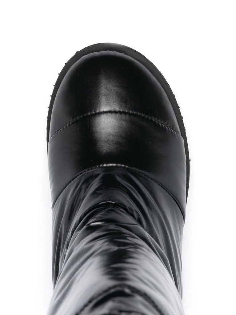 Black Gia20 Quilted Knee-high Boots