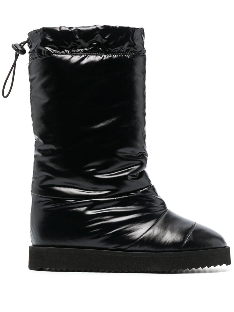 Black Gia20 Quilted Knee-high Boots