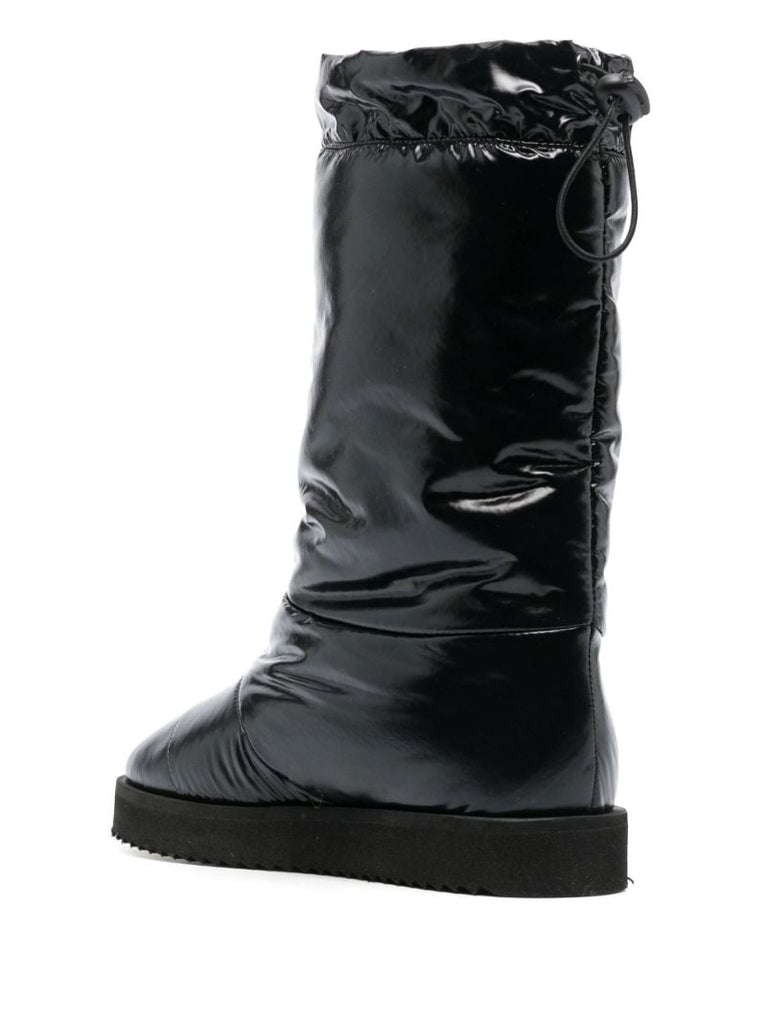 Black Gia20 Quilted Knee-high Boots