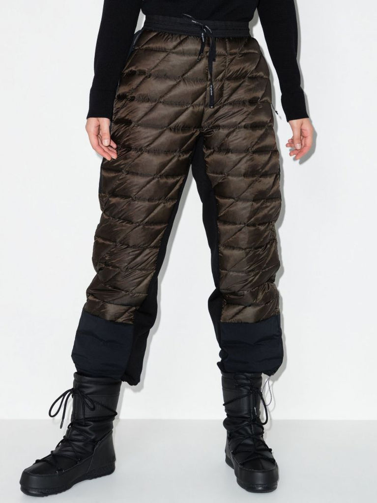 Green Hybrid Down Track Pants