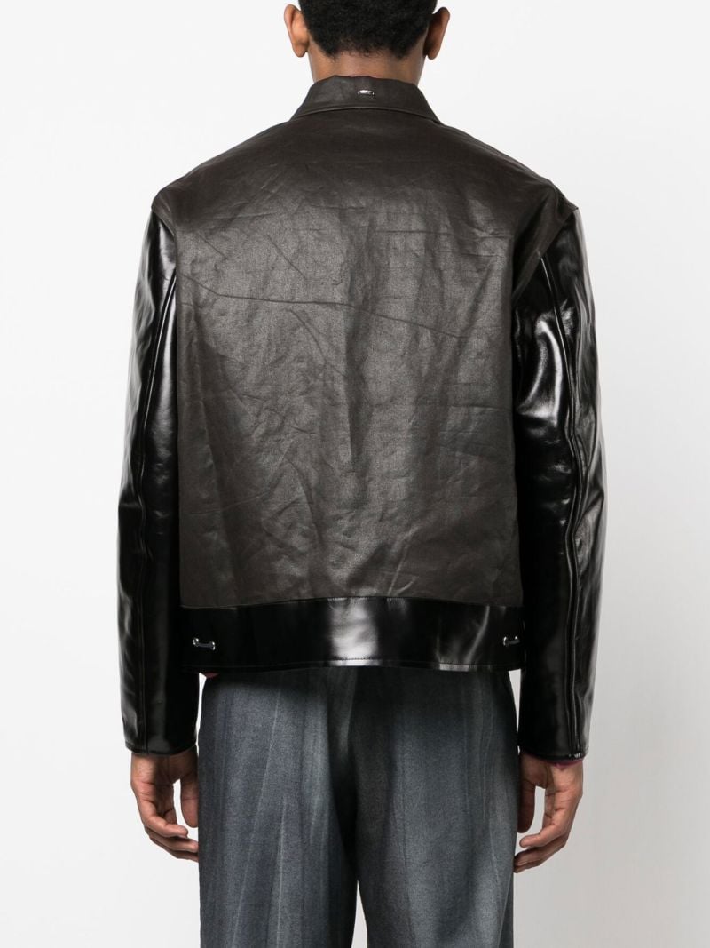 Black Zip-up Leather Jacket