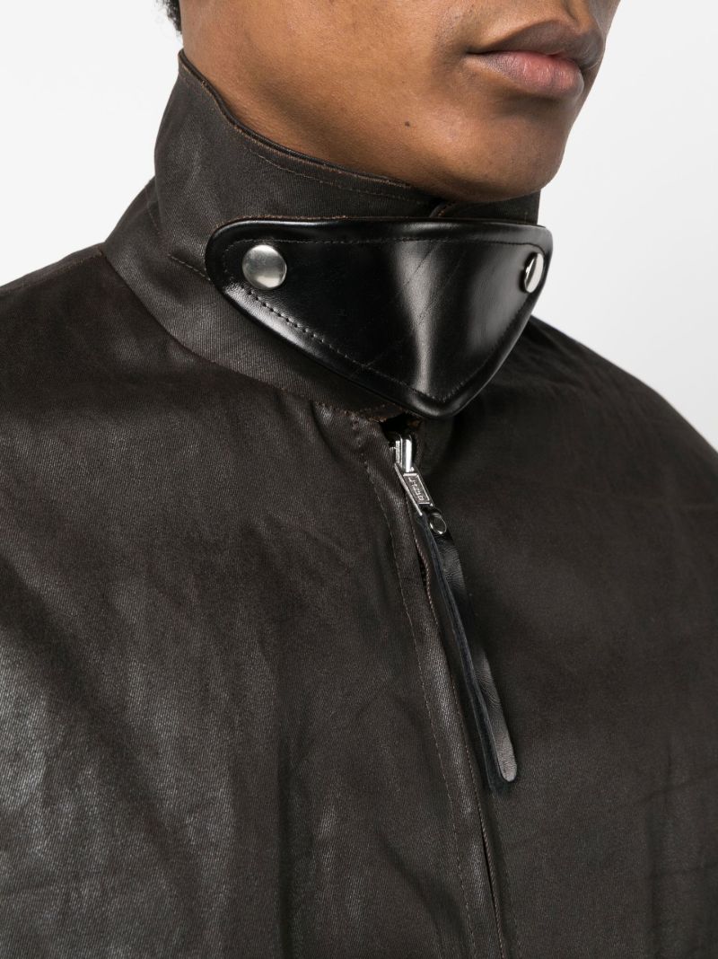 Black Zip-up Leather Jacket