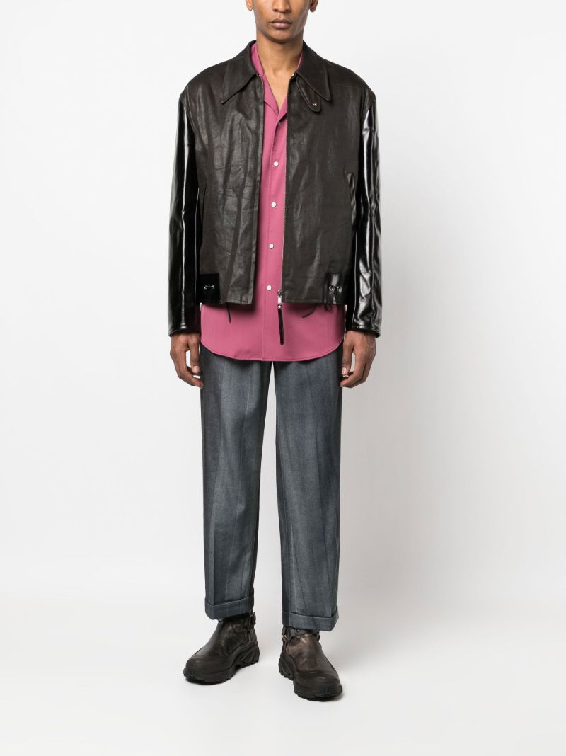 Black Zip-up Leather Jacket