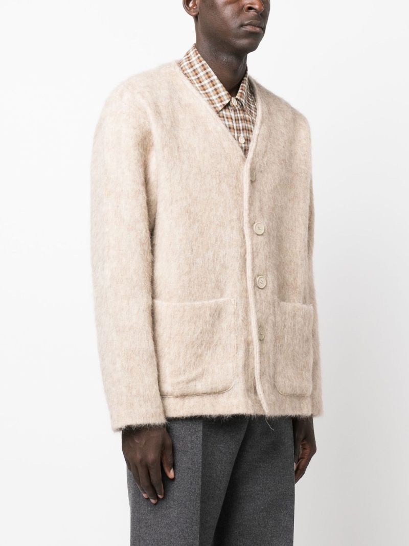White V-neck Cardigan