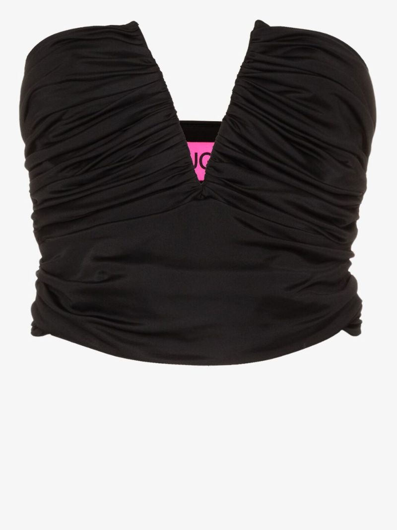 Black Sesis Ruched Top