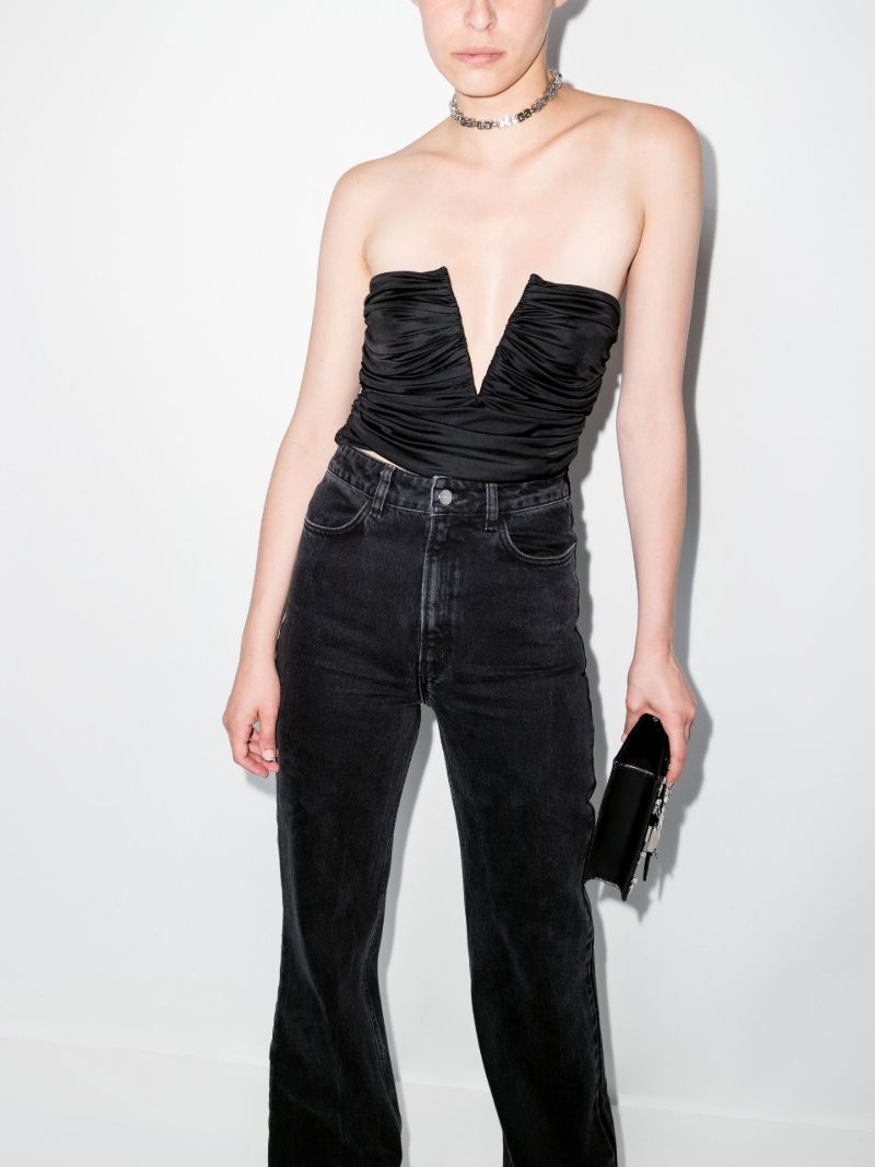 Black Sesis Ruched Top