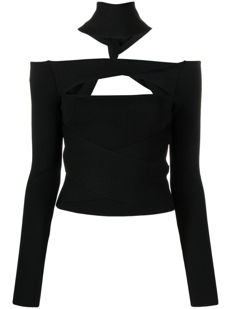 Black Denia Cut-out Top