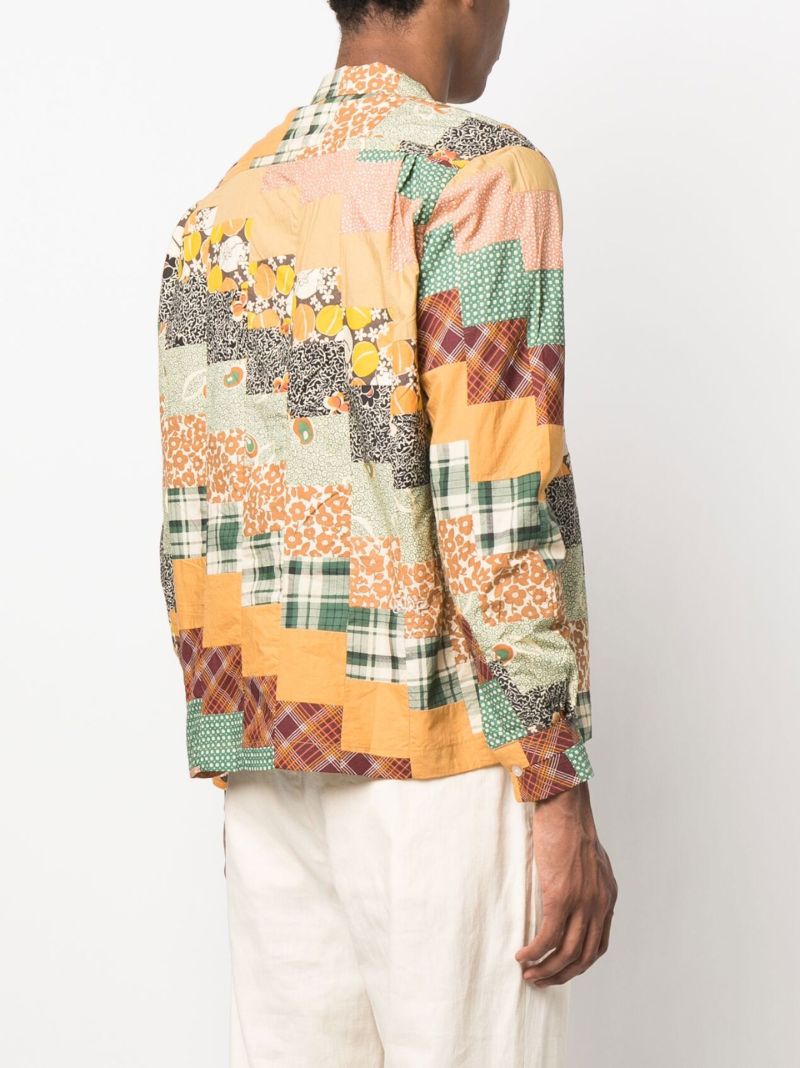 Yellow Patchwork Cotton Shirt